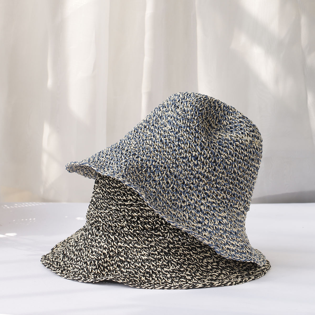 Bucket Hat Straw - Chapéu de sol de praia feminino