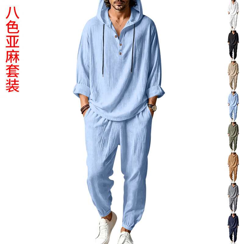 Short Linen Drawstring - Conjunto Masculino de Verão em Linho