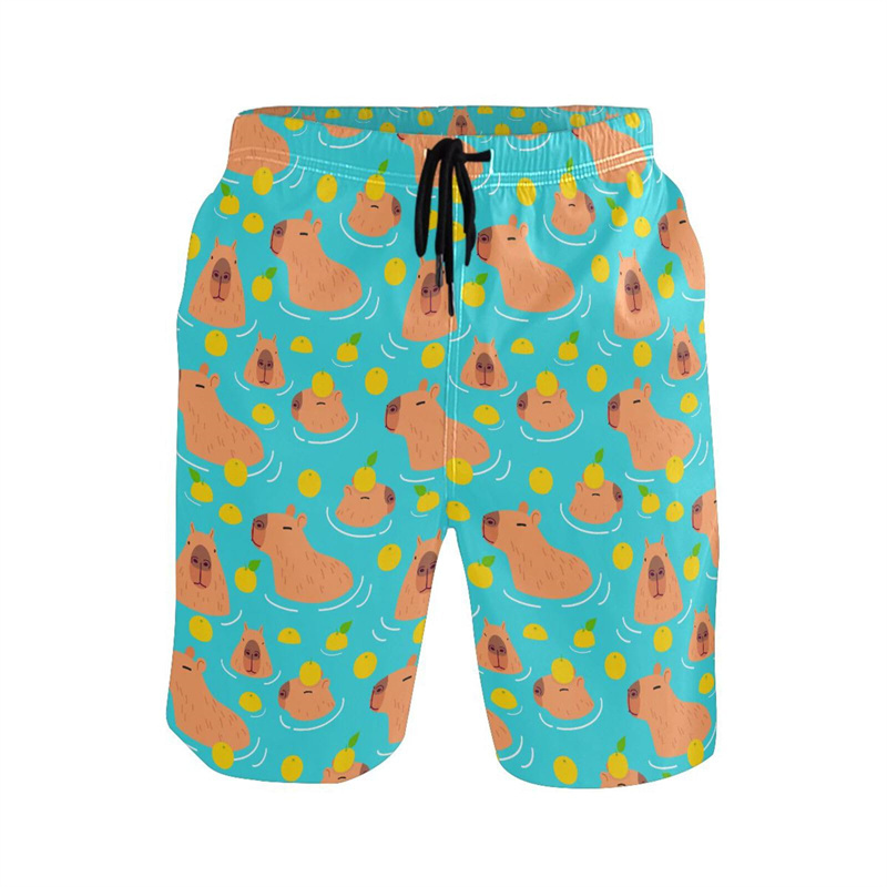 Trunks Board Surf - Calções de praia capivara para homens,