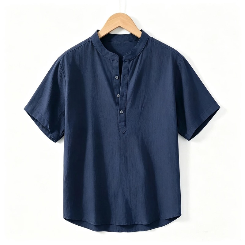 Camisas Masculinas de Verão co - Linen Shirt Breathable avaliação e preço