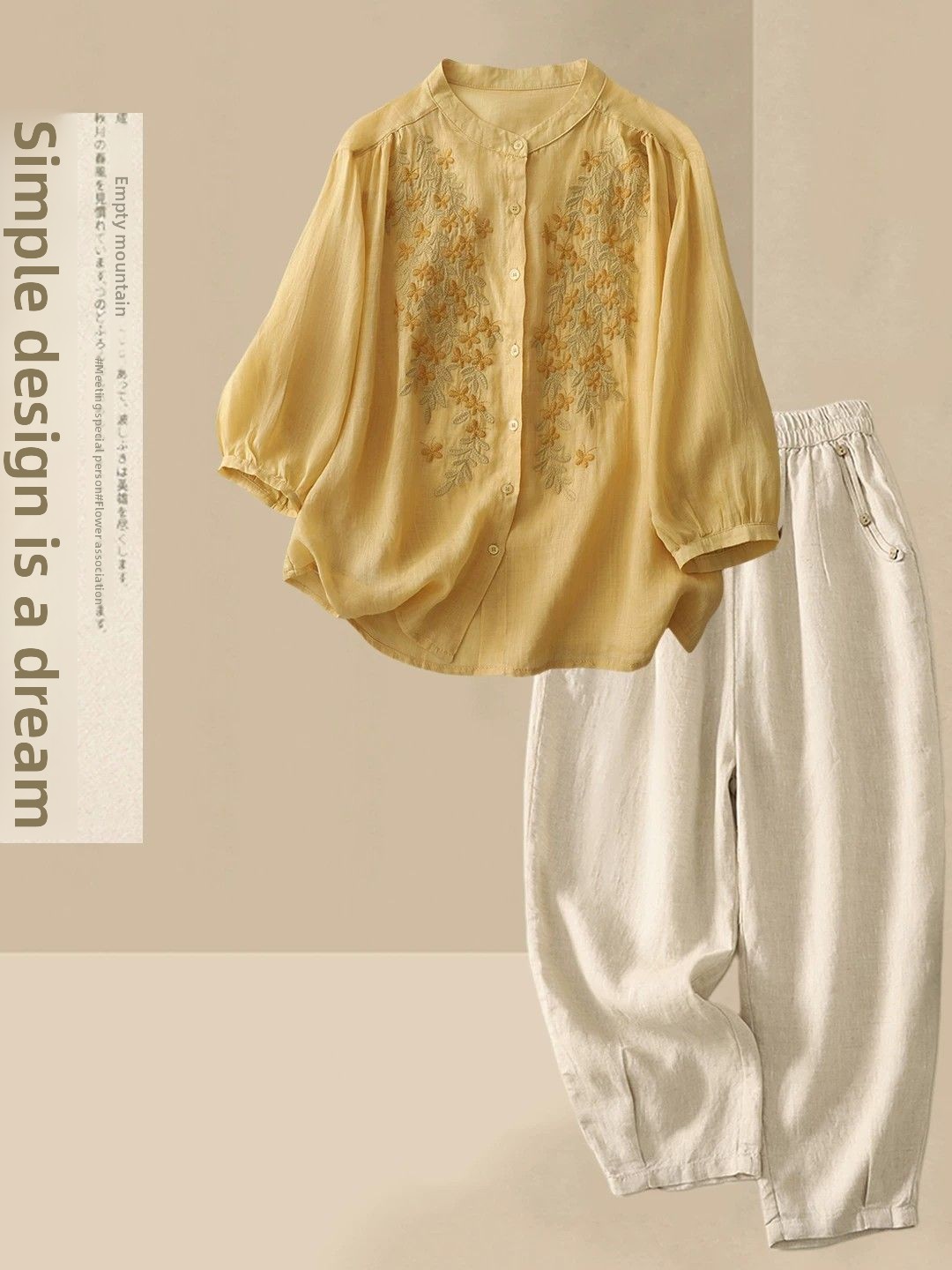 Conjunto Casual de Verão em Al - Linen Shirt Breathable avaliação e preço