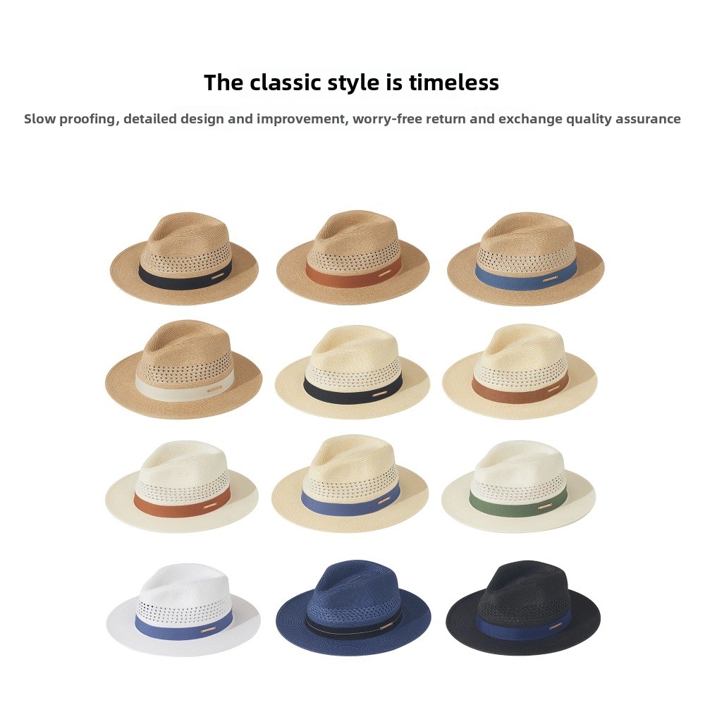 Tamanho grande 60cm panamá jaz - Bucket Hat Straw avaliação e preço